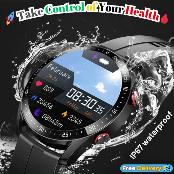 Smart Watch Blood Glucose 🩸⌚: Non-Invasive Measurement, Real-Time Monitoring - BF Modell (New)
