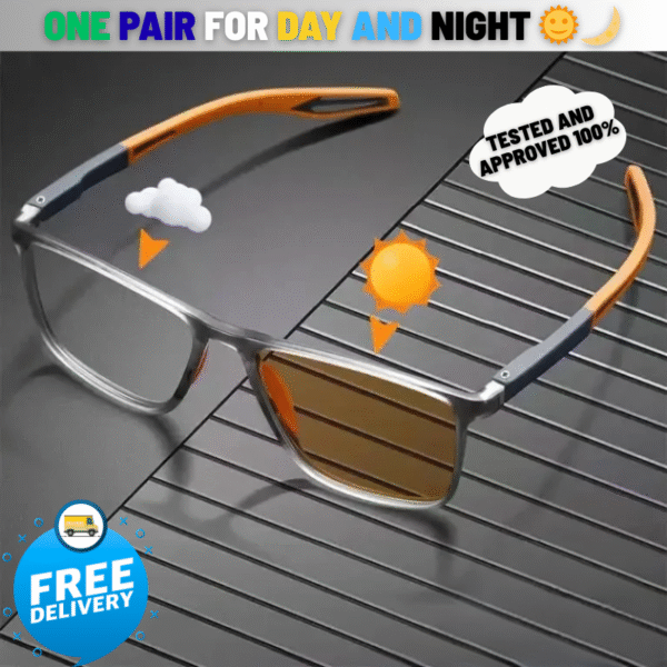 Photochromic Aviator Sunglasses 😎☀️🌙: Clear Vision, Timeless Style & Smart Protection!